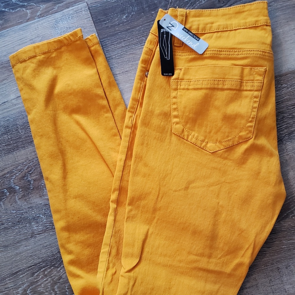 New Directions Jeans Mustard Color
